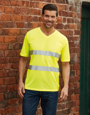 T-shirt Yoko Fluo Super Light V-Neck T-Shirt 17877 | Swedishmerch