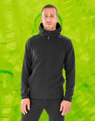 Ziphoodie Result Genuine Recycled Hooded Recycled Microfleece Jacket 28333 | Swedishmerch