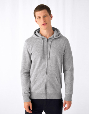 Ziphoodie B&C Organic Inspire Zipped Hood_° 23242 | Swedishmerch