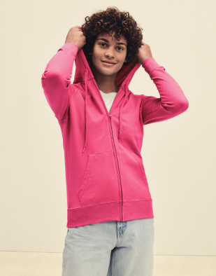 Ziphoodie Fruit of the Loom Ladies Lightweight Hooded Sweat Jacket 26901 | Swedishmerch