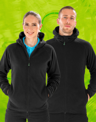Ziphoodie Result Genuine Recycled Hooded Recycled Microfleece Jacket 28333 | Swedishmerch